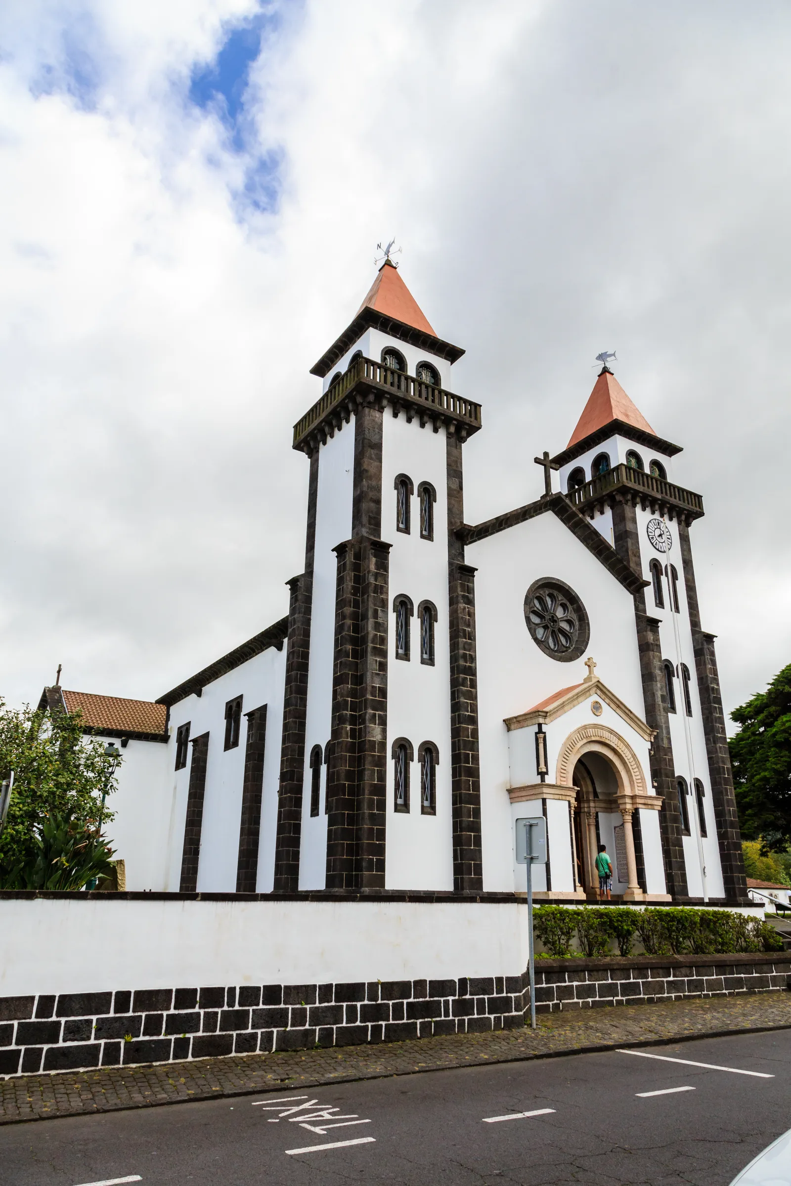 The main church in Furnas village from another angle — the small geothermal village in São Miguel's eastern interior, Azores