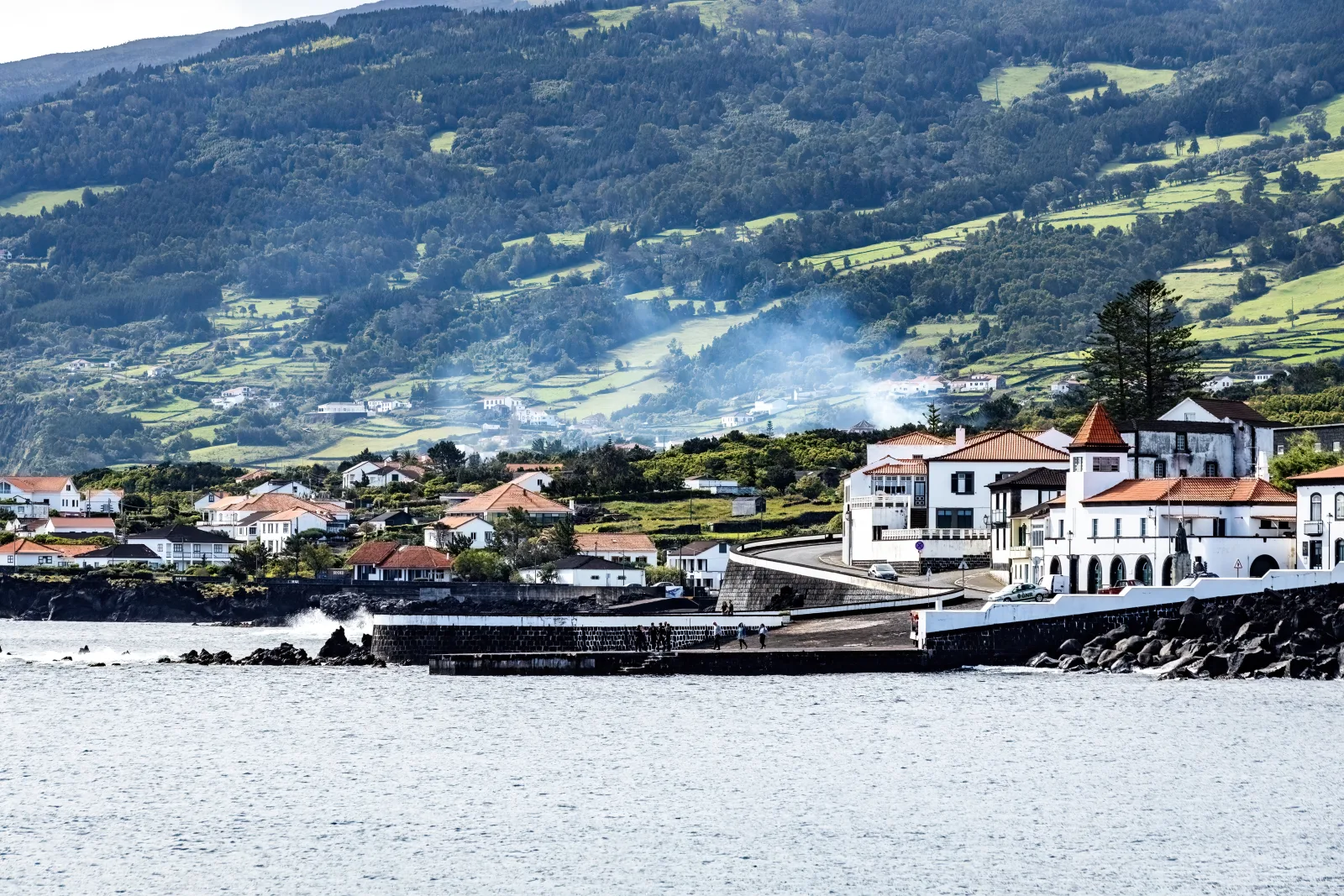 Volcanic coastline of Pico Island — the Atlantic destination you fly across an ocean to reach, Azores