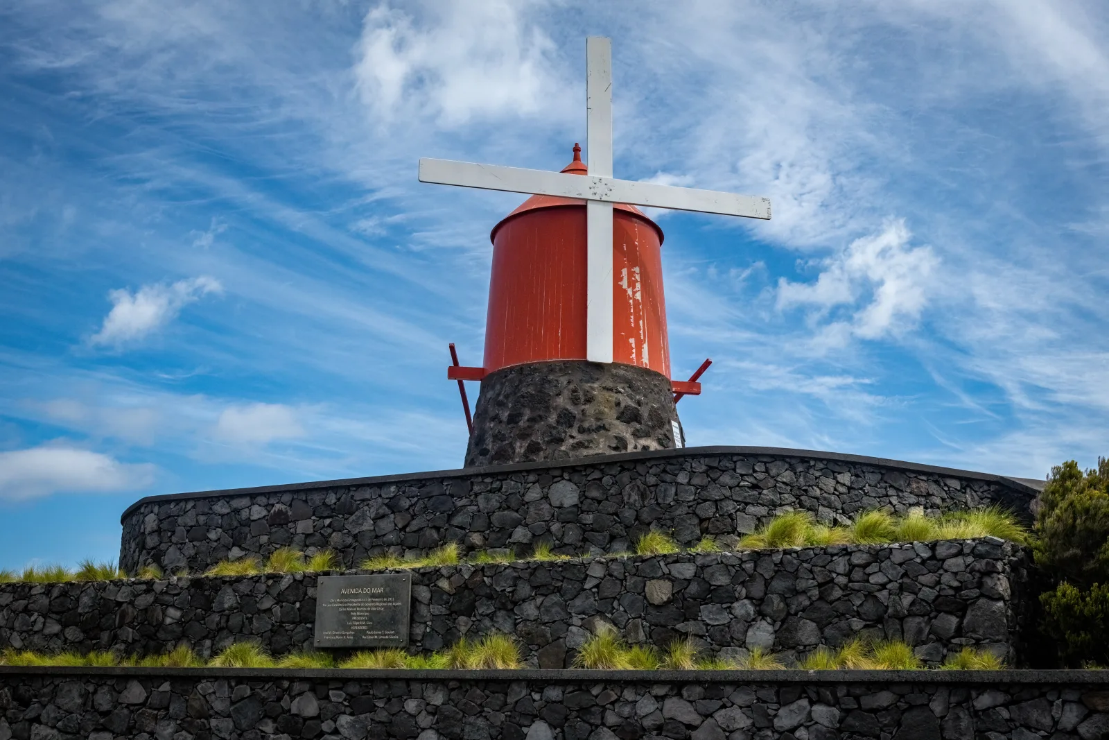 Traditional windmills on Pico Island — one of the islands you'll see on a multi-island Azores trip